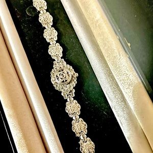 Vintage / Unique Anne Klein Stainless Steel /Marcasite Watch/ Bracelet